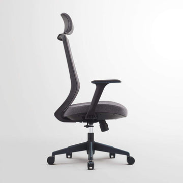 Minimalist Gray Breathable Office Chair Upholstered Adjustable Height-Furniture,Office Chairs,Office Furniture